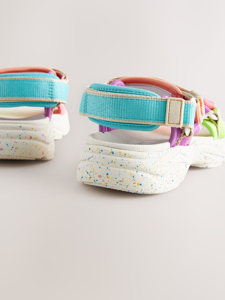 Bright Chunky Touch and Close Fastening Trekker Sandals - Image 3 of 5
