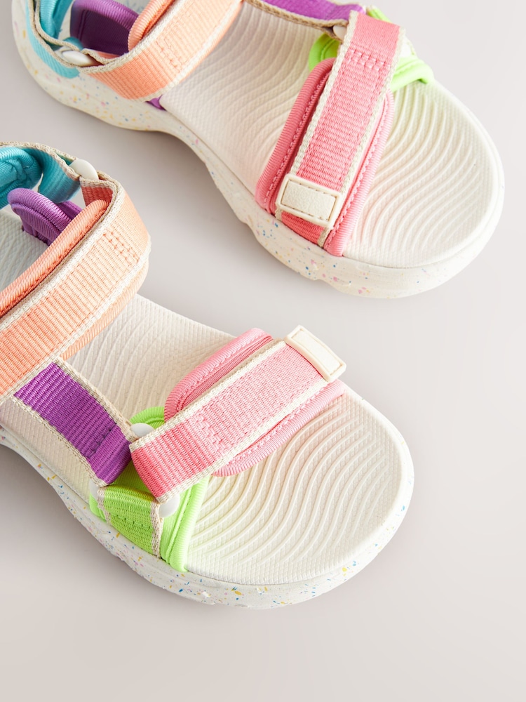 Bright Chunky Touch and Close Fastening Trekker Sandals - Image 4 of 5