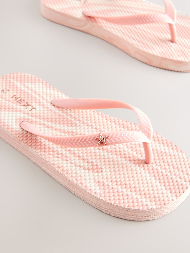 Pink Marble Flip Flops - Image 3 of 5