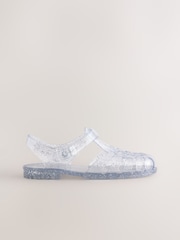 Silver Glitter Jelly Sandals - Image 2 of 5