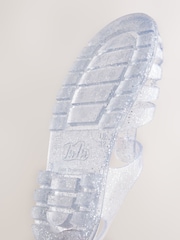 Silver Glitter Jelly Sandals - Image 4 of 5