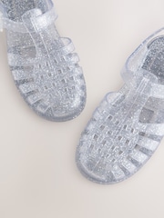 Silver Glitter Jelly Sandals - Image 5 of 5