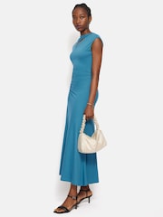 Jigsaw Cream Ruched Organza Clutch - Image 1 of 6