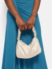 Jigsaw Cream Ruched Organza Clutch - Image 2 of 6