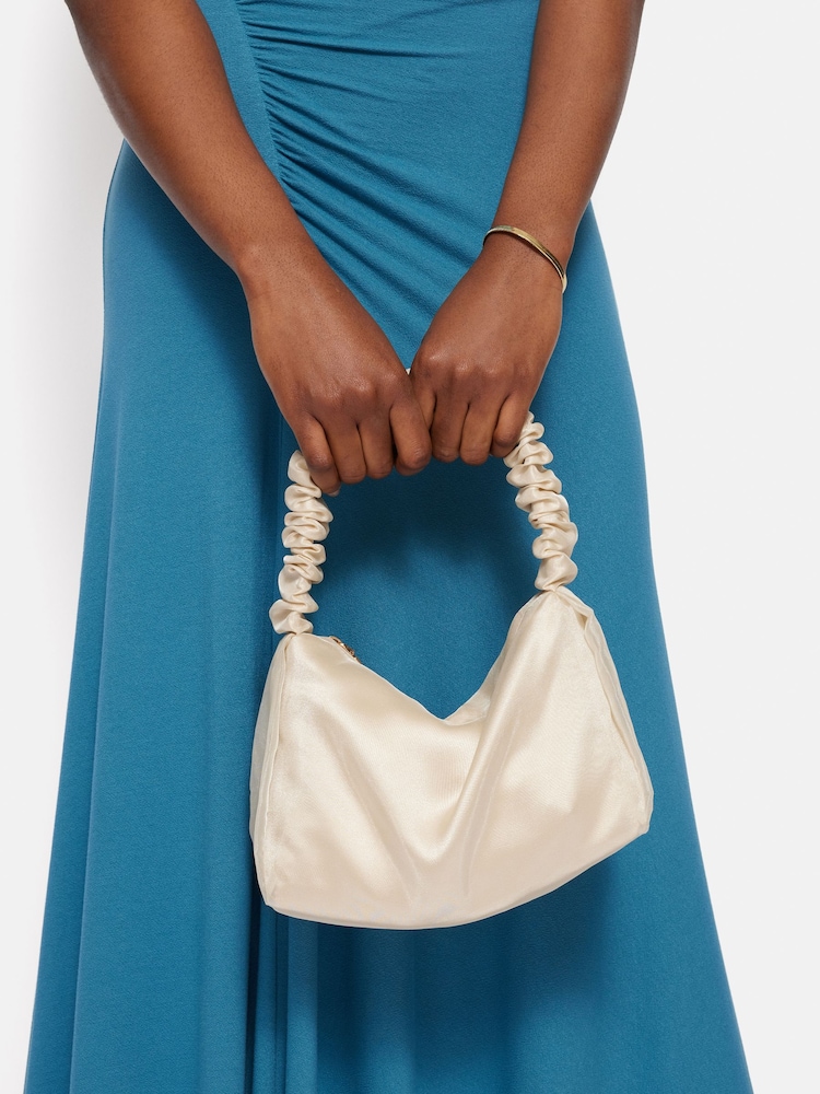 Jigsaw Cream Ruched Organza Clutch - Image 2 of 6
