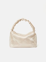 Jigsaw Cream Ruched Organza Clutch - Image 3 of 6