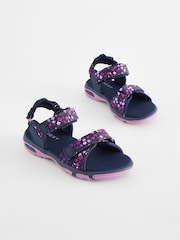 Purple Floral Touch and Close Fastening Trekker Sandals - Image 1 of 5