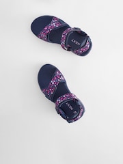 Purple Floral Touch and Close Fastening Trekker Sandals - Image 4 of 5