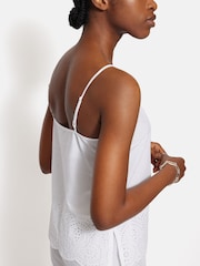 Jigsaw White Broderie Anglaise 100% Cotton Cami - Image 2 of 7