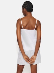 Jigsaw White Broderie Anglaise 100% Cotton Cami - Image 5 of 7