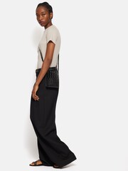 Jigsaw Black Leather Cross-Body Phone Bag - Image 6 of 6