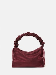 Jigsaw Red Ruched Organza Clutch - Image 5 of 6