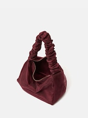 Jigsaw Red Ruched Organza Clutch - Image 6 of 6