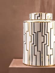 Fifty Five South Kya Ceramic Jar with Lid - Imagen 1 de 4