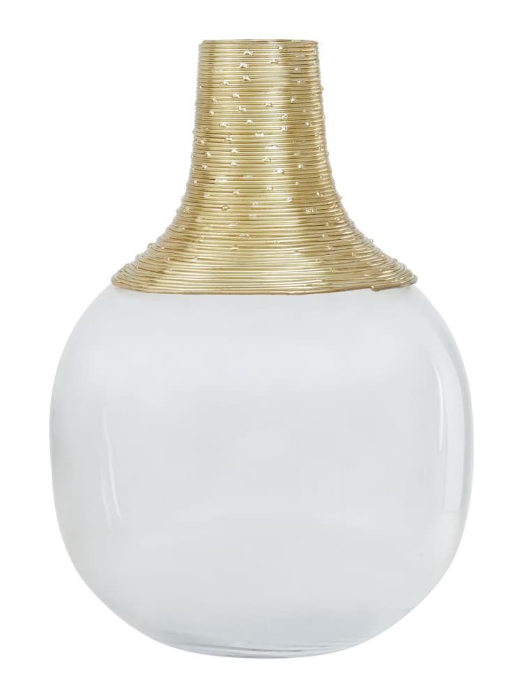 Fifty Five South Gold Glynn Glass Bottle Vase - Image 1 of 5