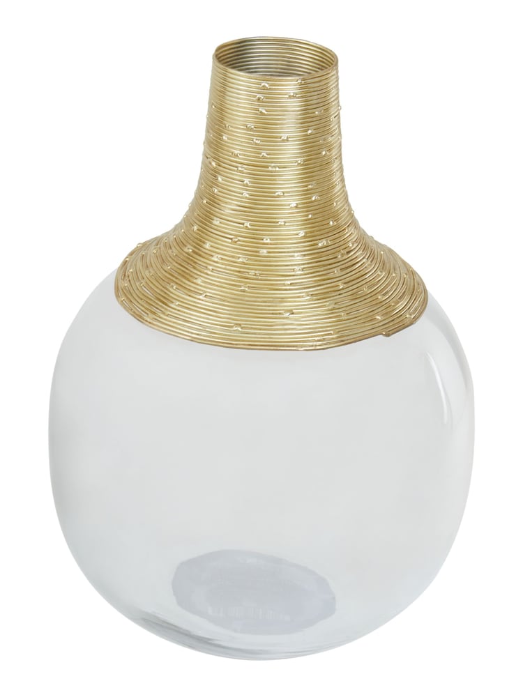 Fifty Five South Gold Glynn Glass Bottle Vase - Image 2 of 5 Fifty Five South Gold Glynn Glass Bottle Vase - Image 2 of 5