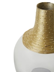 Fifty Five South Gold Glynn Glass Bottle Vase - Image 4 of 5