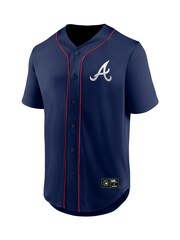 Fanatics Blue MLB Atlanta Braves Foundations Fashion Top - Image 2 of 3