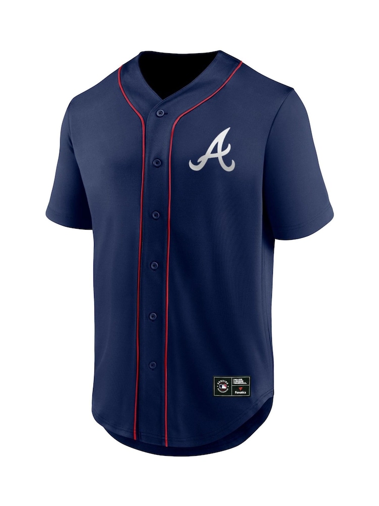 Fanatics Blue MLB Atlanta Braves Foundations Fashion Top - Image 2 of 3