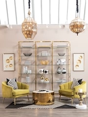 Fifty Five South Black White And Gold Cassia Stripe Vase - Image 2 of 6