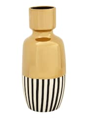 Fifty Five South Black White And Gold Cassia Stripe Vase - Image 5 of 6