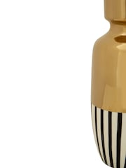 Fifty Five South Black White And Gold Cassia Stripe Vase - Image 2 of 2