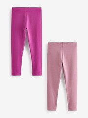 Purple Stripe Leggings 2 Pack - Image 1 of 3