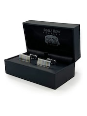 أزرار أكمام مستطيلة مطلية بالروديوم ومتعددة الألوان من Savile Row Company - Image 3 of 3