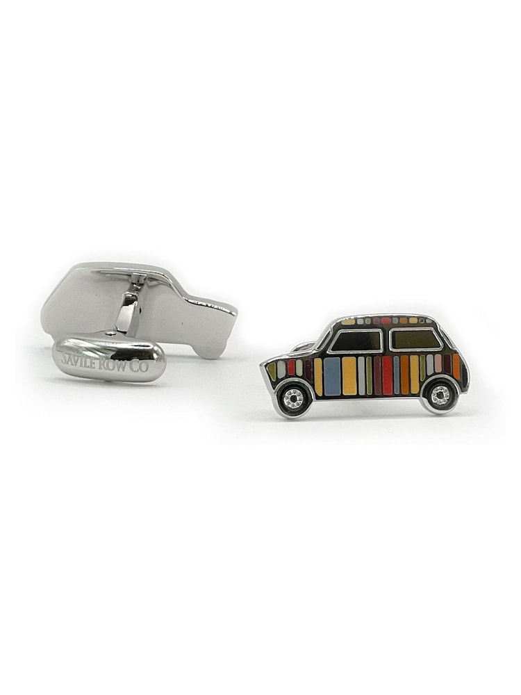 Savile Row Company Silver Tone Rhodium Plated Car Cufflinks - Image 1 of 2