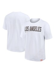 Fanatics NFL Los Angeles Dodgers Statement Swoosh Max 90 100% Cotton White T-Shirt - Image 1 of 3