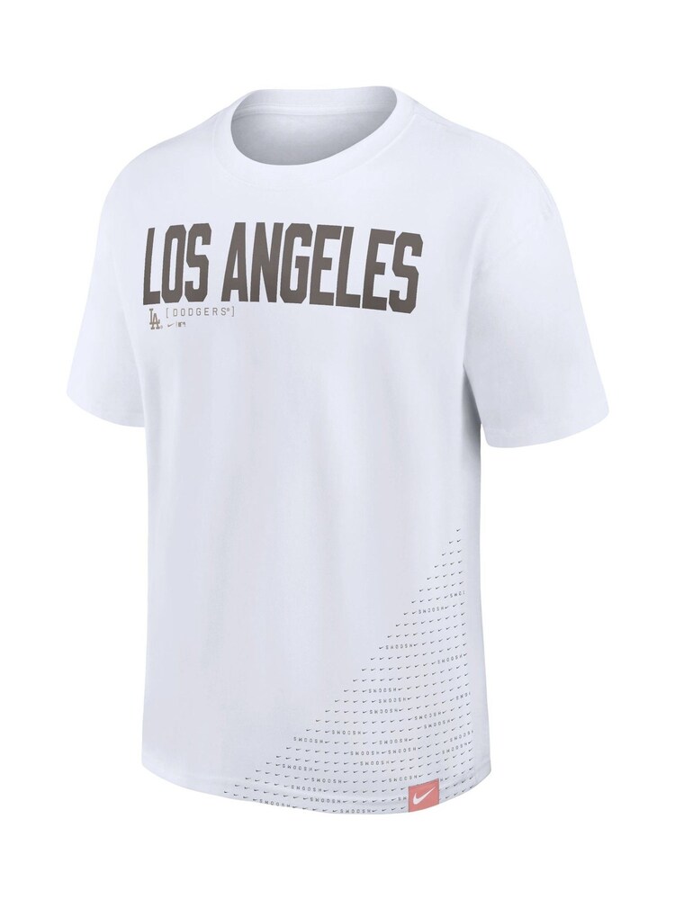 Fanatics NFL Los Angeles Dodgers Statement Swoosh Max 90 100% Cotton White T-Shirt - Image 2 of 3 Fanatics NFL Los Angeles Dodgers Statement Swoosh Max 90 100% Cotton White T-Shirt - Image 2 of 3