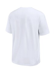 Fanatics NFL Los Angeles Dodgers Statement Swoosh Max 90 100% Cotton White T-Shirt - Image 3 of 3