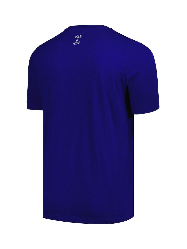 adidas Blue 100% Cotton Euro 2024 France T-Shirt - Image 3 of 3