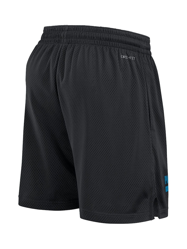 Fanatics NFL Carolina Panthers Dri-Fit Mesh Black Shorts - Image 3 of 3 Fanatics NFL Carolina Panthers Dri-Fit Mesh Black Shorts - Image 3 of 3