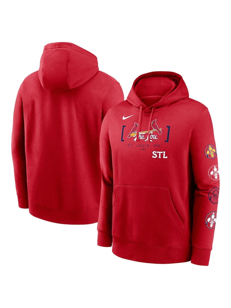 Fanatics Red MLB St. Louis Cardinals City Connect Club Fleece Hoodie - Image 1 of 3