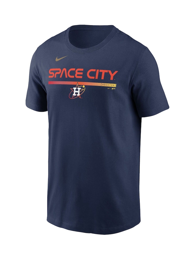 Fanatics Blue MLB Houston Astros 2 Hit Speed City Connect 100% Cotton T-Shirt - Image 2 of 3