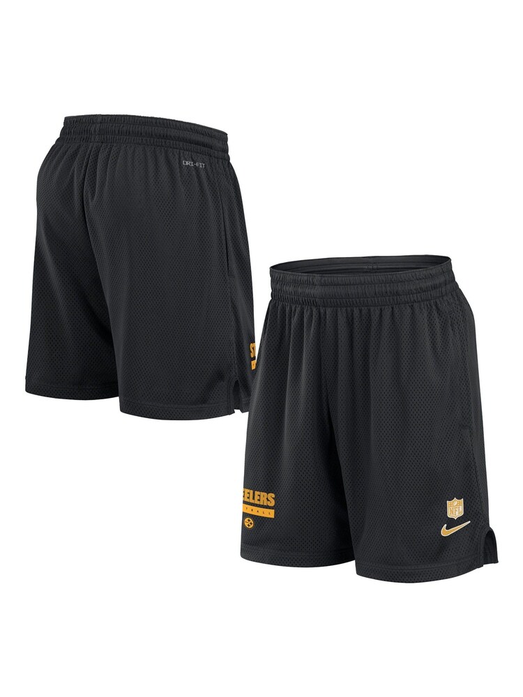 Fanatics NFL Pittsburgh Steelers Dri-Fit Mesh Black Shorts - Image 1 of 1