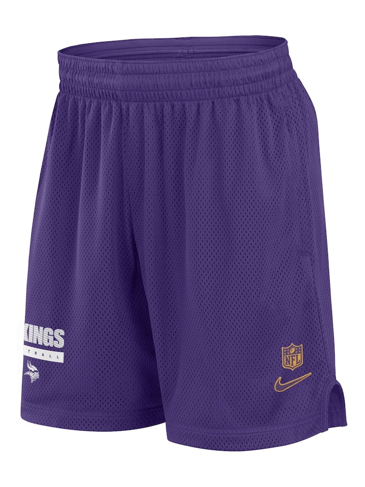 Fanatics Purple NFL Minnesota Vikings Dri-Fit Mesh Shorts - Image 2 of 3 Fanatics Purple NFL Minnesota Vikings Dri-Fit Mesh Shorts - Image 2 of 3
