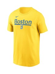 Fanatics Yellow MLB Boston Red Sox 2 Hit Speed City Connect 100% Cotton T-Shirt - Image 2 of 3