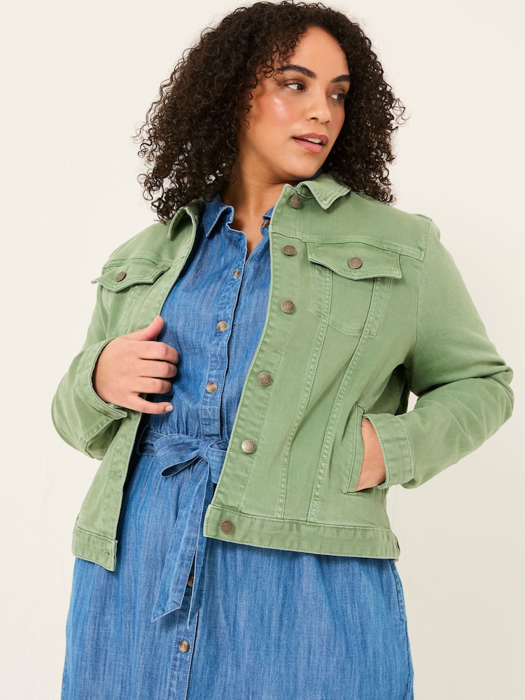 FatFace Tasha Green Denim Jacket - Image 1 of 5