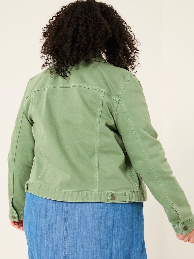 FatFace Tasha Green Denim Jacket - Image 2 of 5