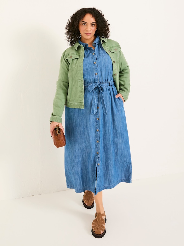 FatFace Tasha Green Denim Jacket - Image 3 of 5