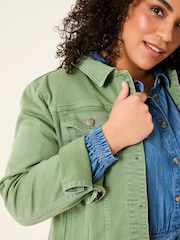 FatFace Tasha Green Denim Jacket - Image 4 of 5