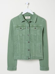 FatFace Tasha Green Denim Jacket - Image 5 of 5