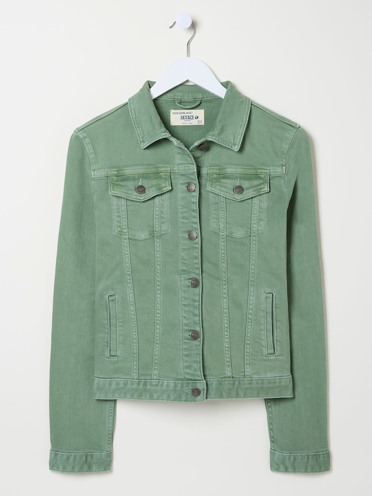 FatFace Tasha Green Denim Jacket - Image 5 of 5