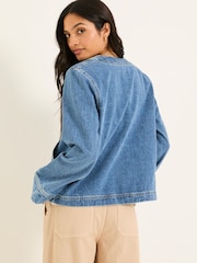 FatFace Dulcie Blue Denim Dulcie Denim Jacket - Image 2 of 6