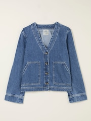 FatFace Dulcie Blue Denim Dulcie Denim Jacket - Image 6 of 6
