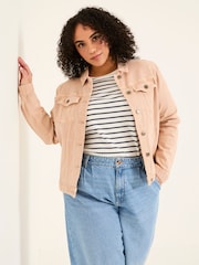 FatFace Tasha Light Pink Denim Jacket - Image 1 of 6