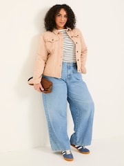 FatFace Tasha Light Pink Denim Jacket - Image 3 of 6