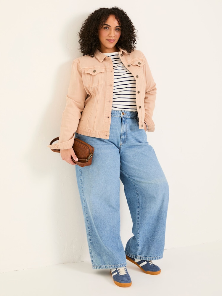 FatFace Tasha Light Pink Denim Jacket - Image 3 of 6